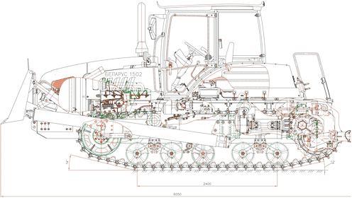 Трактор МТЗ Беларус 1502 - схема